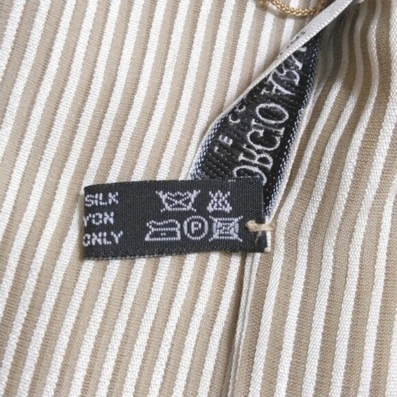 Auth GIORGIOARMANI - Cream Beige Silk Scarf - Picture 6 of 6